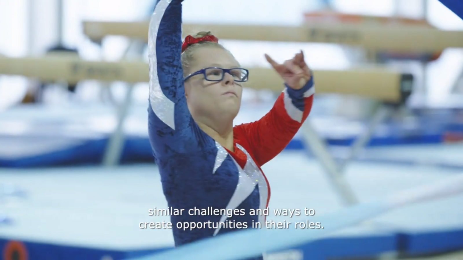 Gymnastics athlete featured in the Arena Programme Promo video