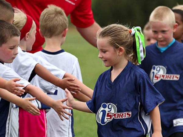 Kids shaking hands