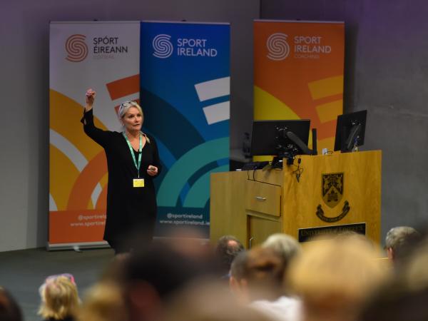 A speakers address a conference audience