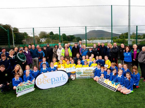 group of children pose for a photo in Leitrim for European Week of Sport