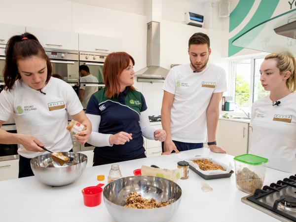 Dr Sharon Madigan and athletes at the Boyne Valley Launch 