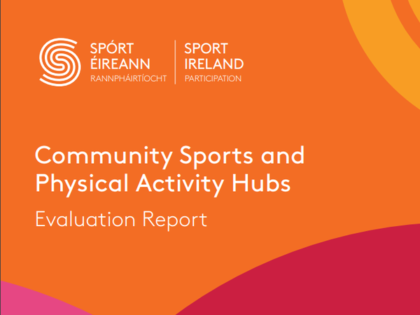 Front cover of the Community Sports Hub Evaluation