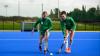 Irish International Hockey Players Katie Mullan and Deirdre Duke open the new state of the art hockey pitch at the Sport Ireland Campus 