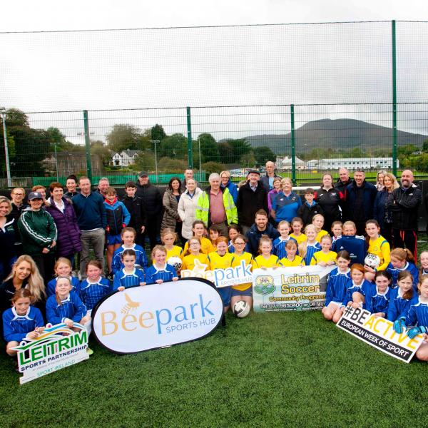 group of children pose for a photo in Leitrim for European Week of Sport