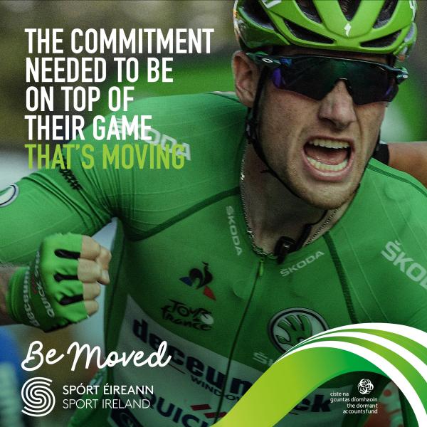 Sam Bennet celebrating Be Moved the commitment to be on top of their game