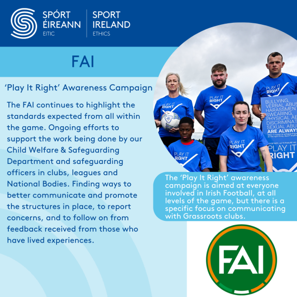 FAI Play It Right Safeguarding Awareness Campaign