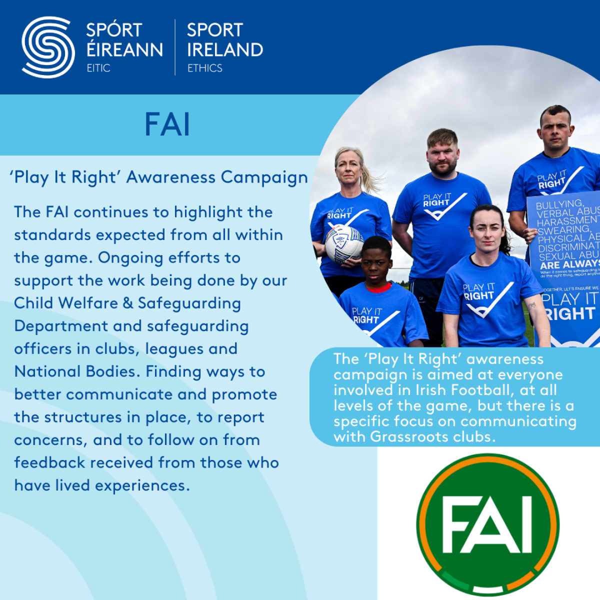 FAI Play It Right Safeguarding Awareness Campaign
