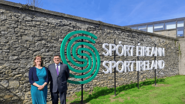 Una May (CEO) Sport Ireland pictured with John Foley (Chair) Sport Ireland