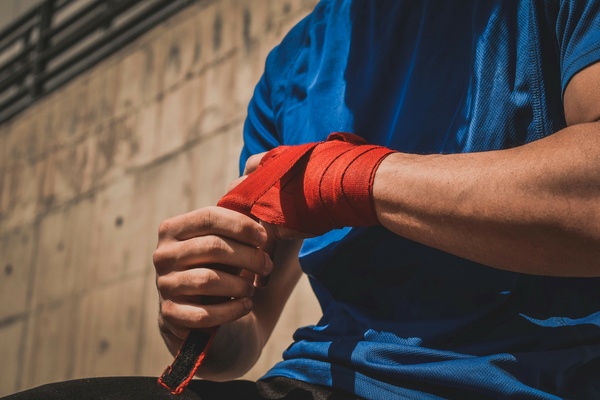 Boxing tape - stock image