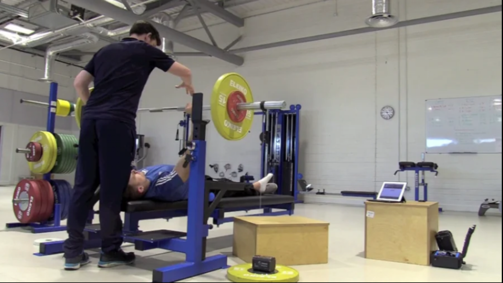 Athlete Patrick Monahan undergoing Strength and Conditioning training at the Sport Ireland Institute