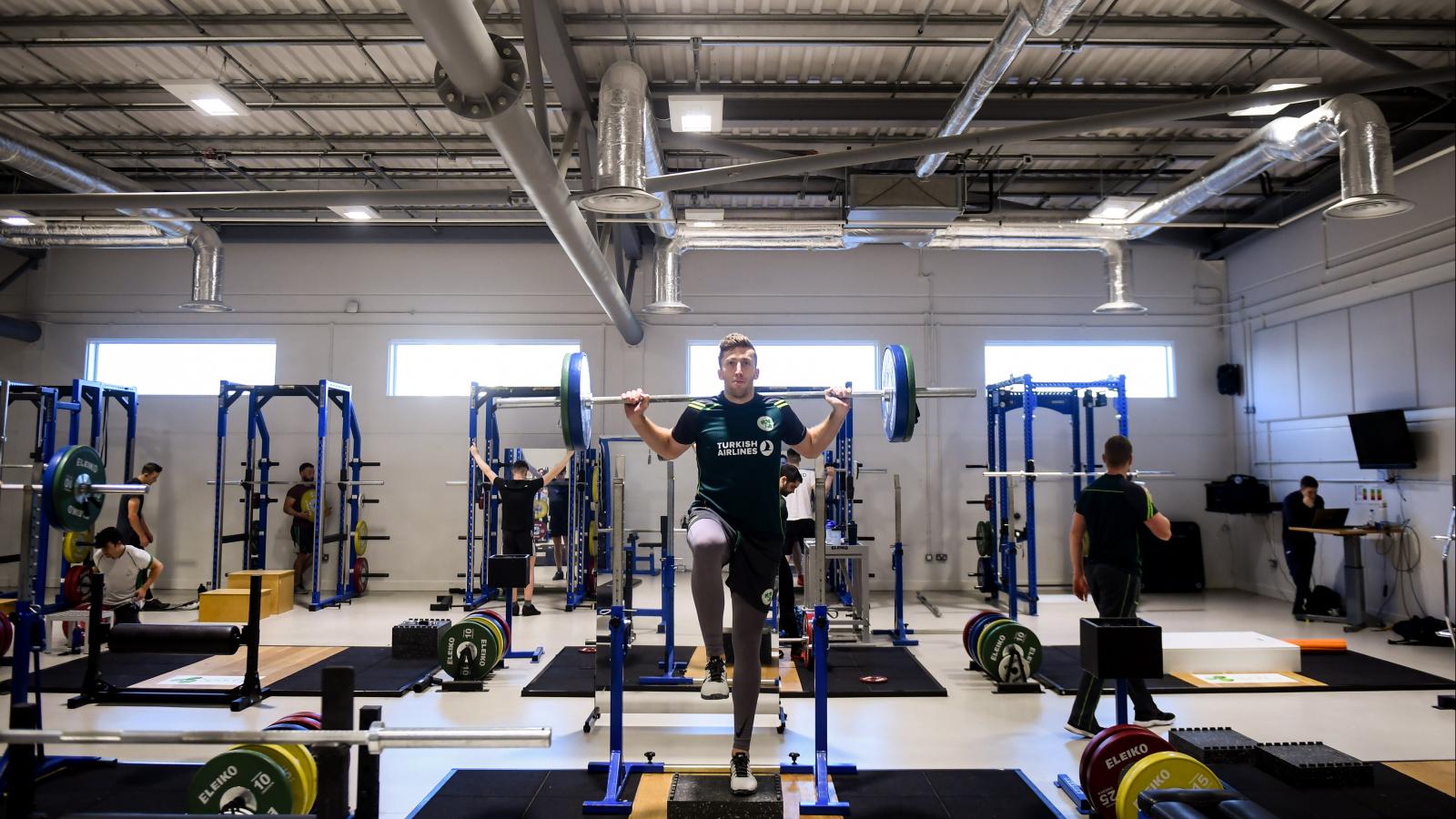 Athlete working out in the Sport Ireland Institute