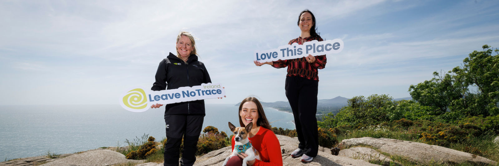 Photos of the launch event with Love This Place Campaign, Campaign Ambassador, Roz Purcell, Minister for Tourism, Culture, Arts, Gaeltacht, Sport and Media, Catherine Martin TD and LNT CEO, Maura Kiely